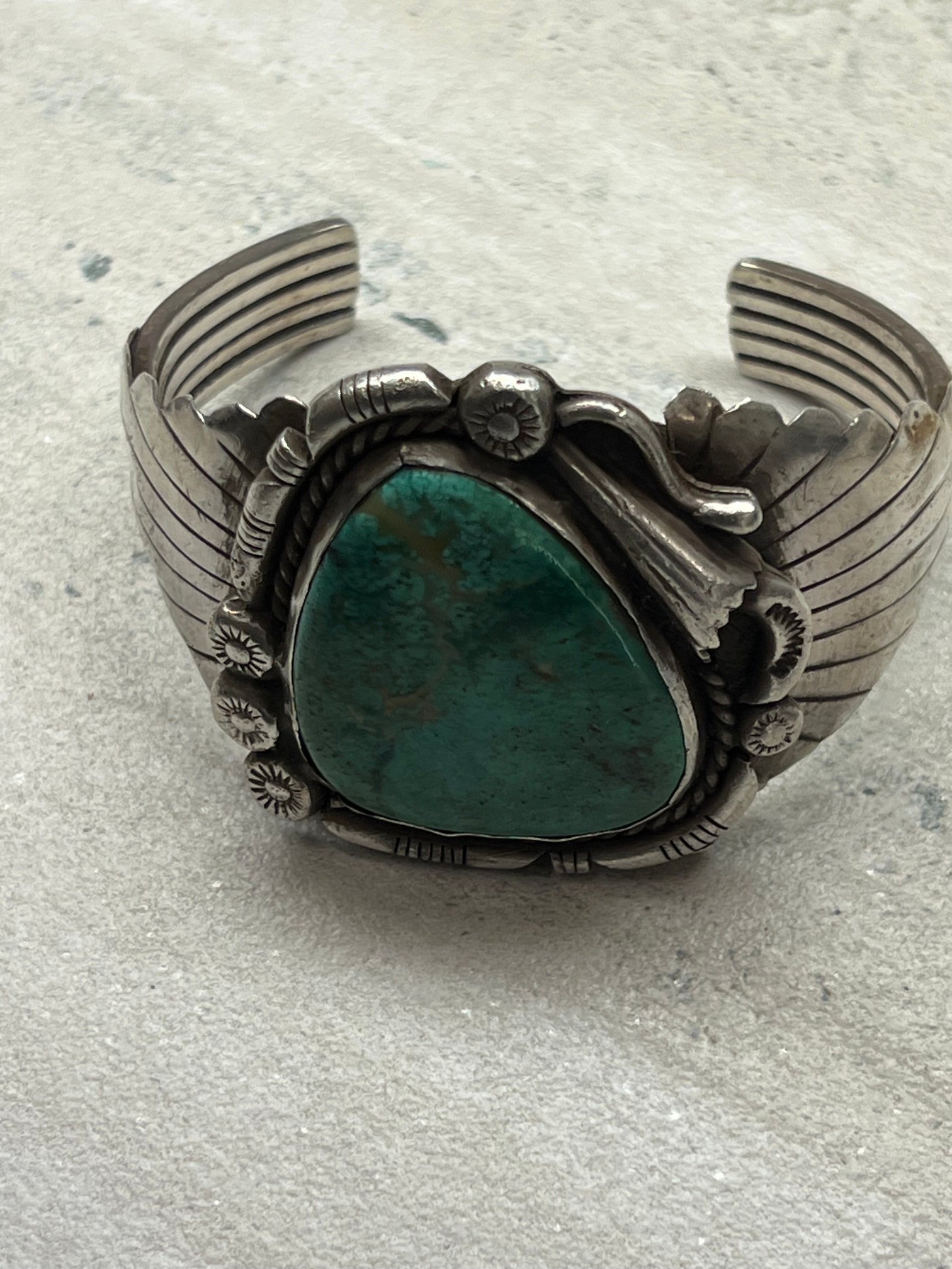 .925 Navajo Turquoise Cuff Bracelet