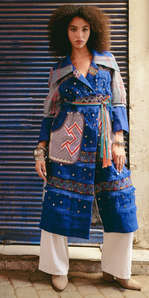 Majorelle Blue Trench Coat 106