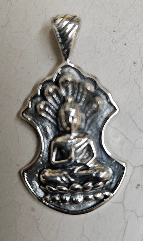 Buddha Silver Pendant, .925