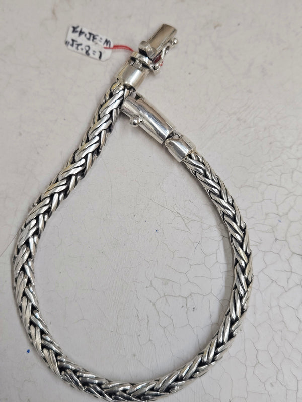 Rope Weave Bali bracelet, .925