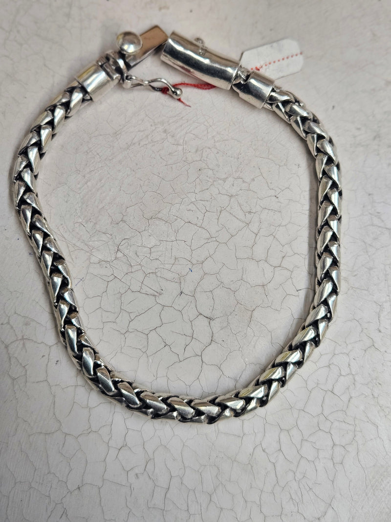 Cube Rope Bali Bracelet, .925