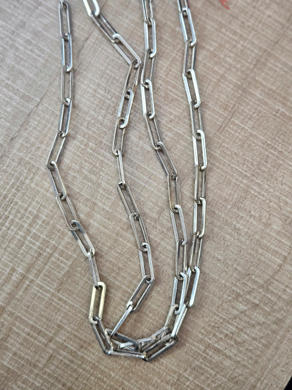 Paperclip Necklace 23", .925