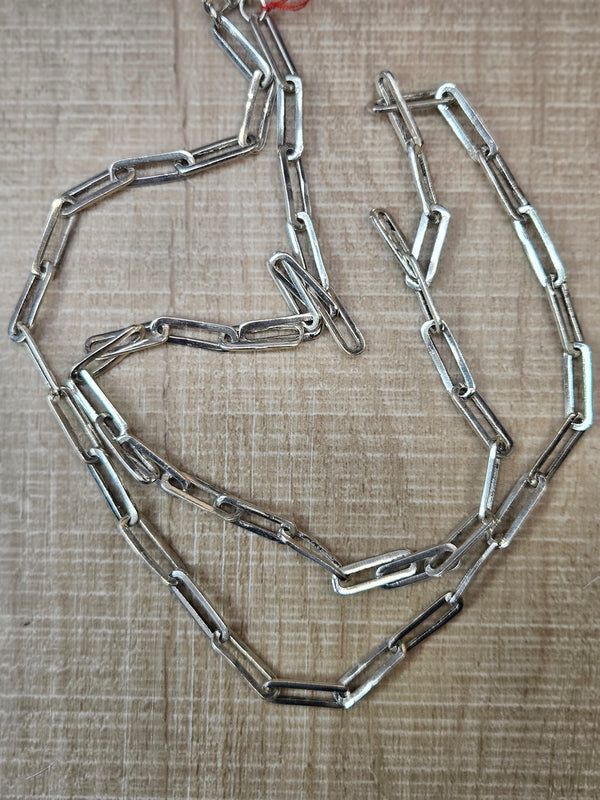 Paperclip Necklace 25", .925