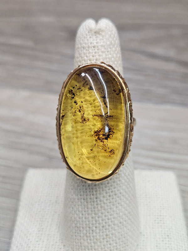 Oval Cab Amber Ring