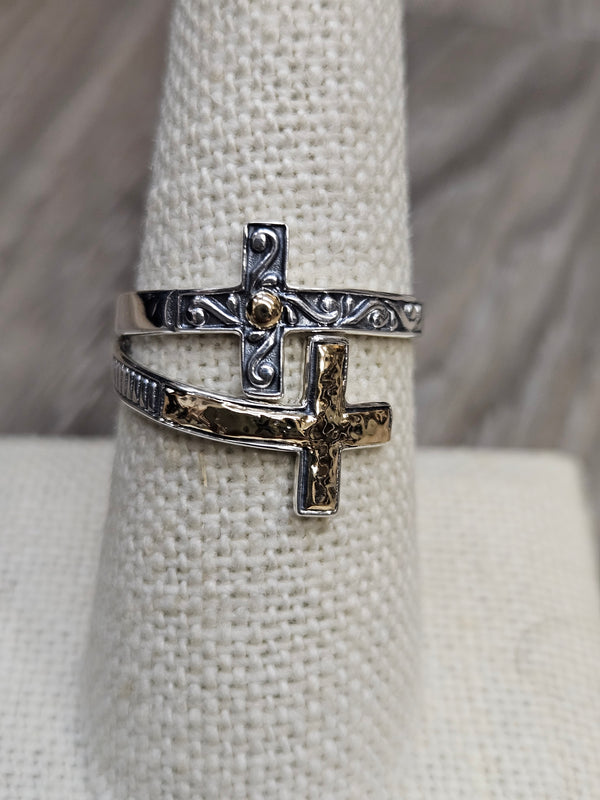 Double Cross Wrap Ring.925