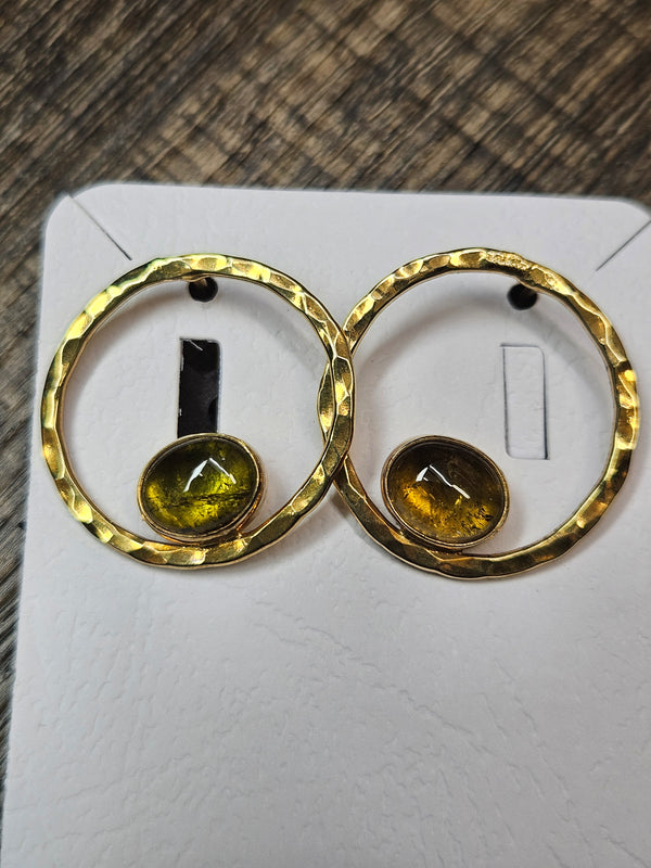 .925 GF hoop threader and tourmaline