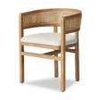 Dining Armchair-Bergamo Parchmint 255