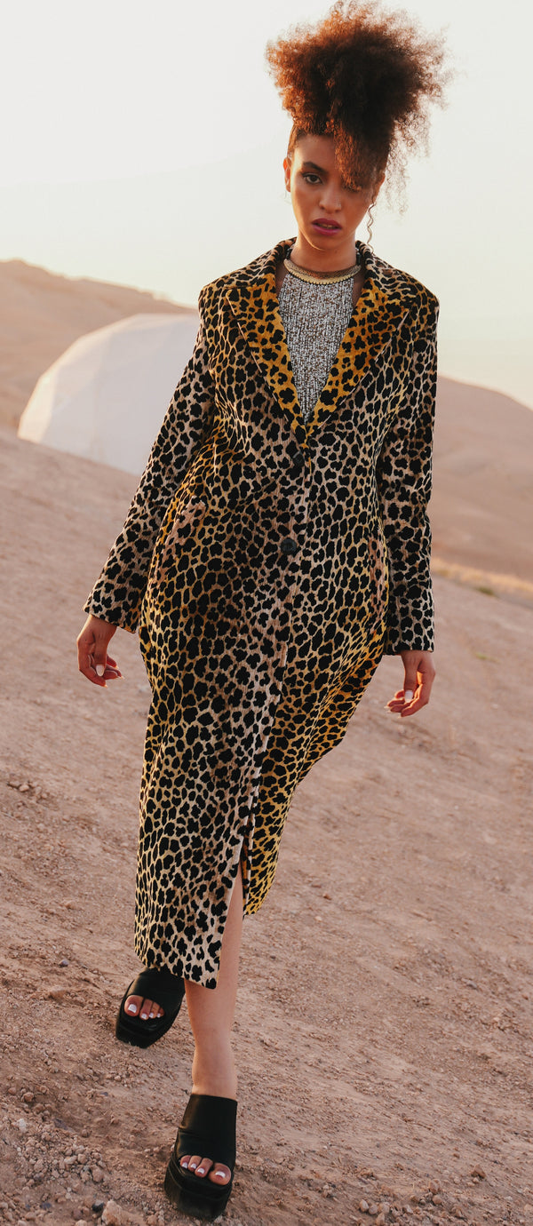 Leopard Trench Coat 162 S
