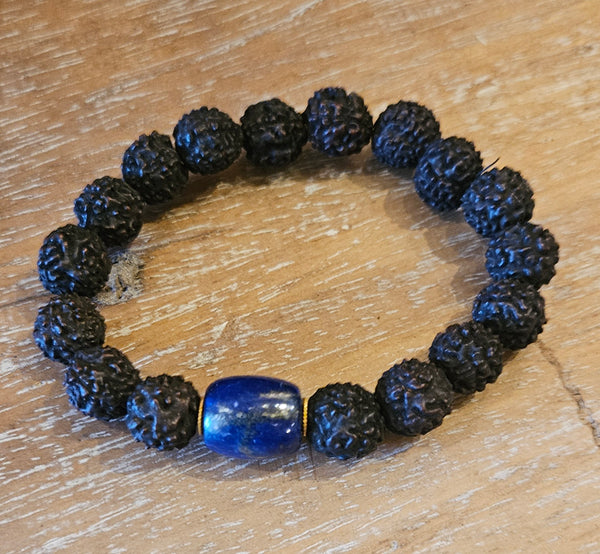 20kt Lapis Rudraksha Bracelet 988