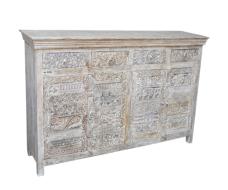 WOODEN 4 DRAWER 4 DOOR CARVING SIDEBOARD 033