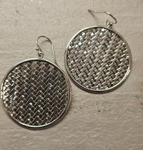 Basket Weave Earrings .925 431