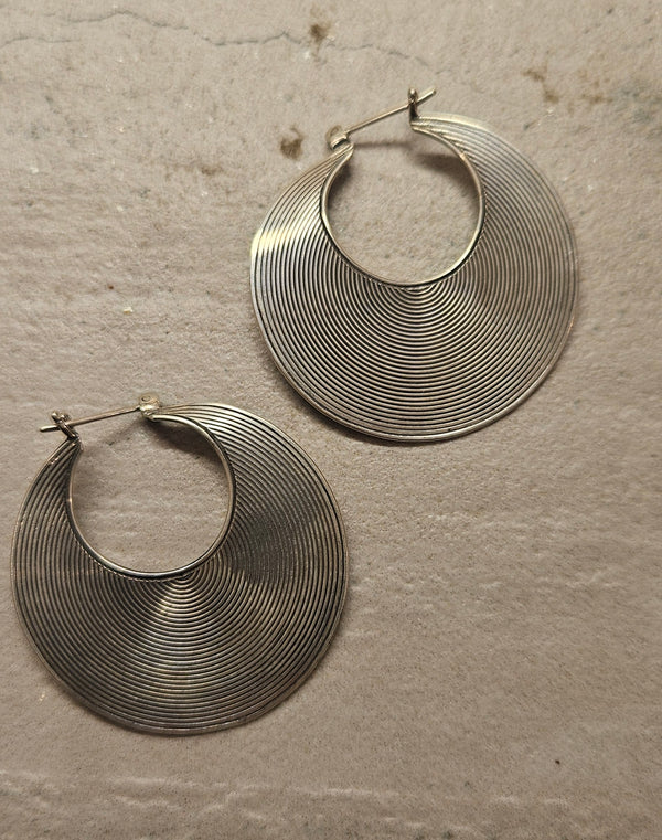 Disk Hoops Earrings .925 432