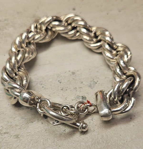 Bali Twisted Rope Bracelet .925  9" 510