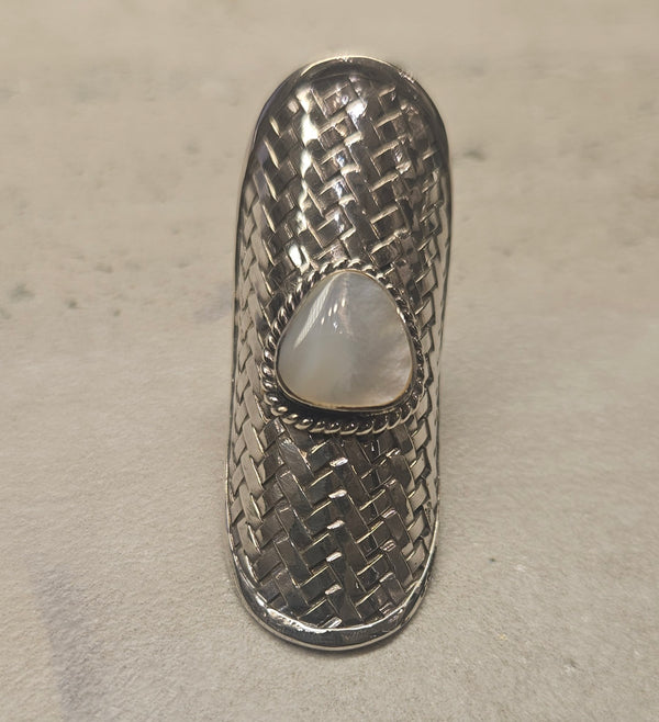 MOP Weave Ring .925 517