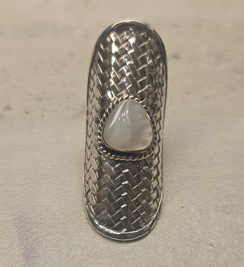 MOP Weave Ring .925 517