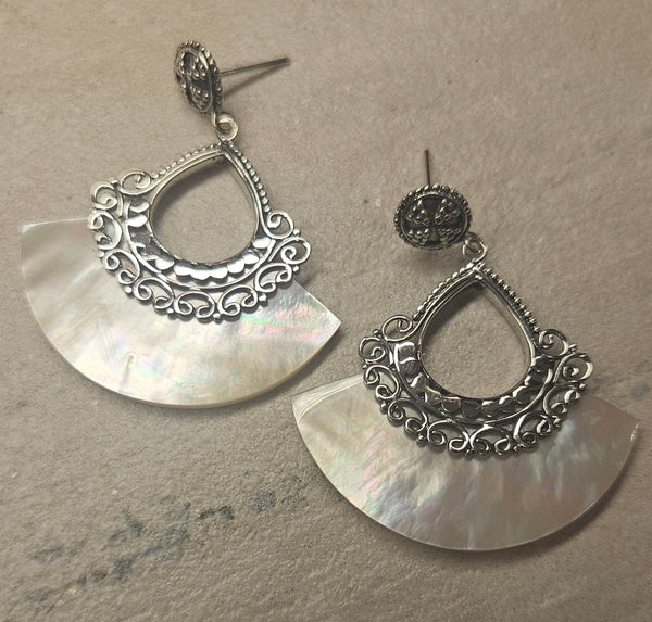 MOP Fan Earrings .925 522