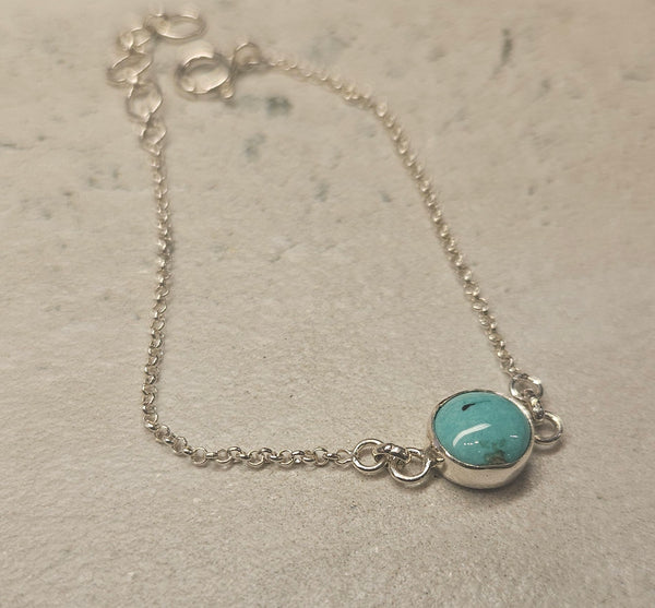Turquoise Chain Bracelet .925 528
