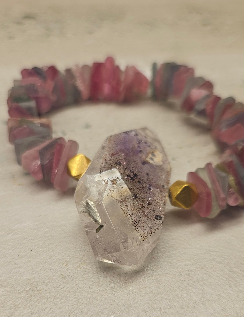Matte Tourmaline/Quartz 22kt Bracelet 567