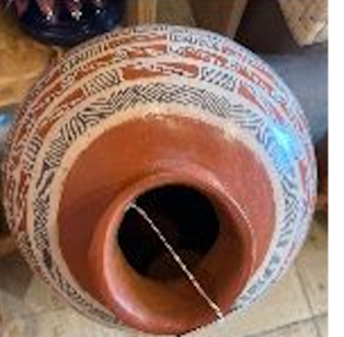 Rows of Aztec Terracott Pitcher