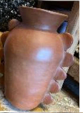 Clay Vase w/ siide wings