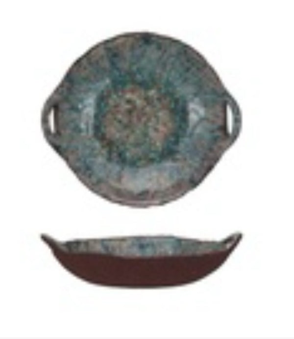 Tiedye Double Handle Serving Bowl