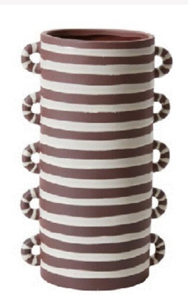 Choc & Ivo Striped.Multiloop Vase