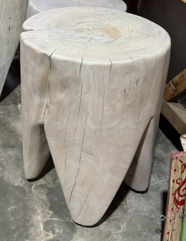 Blanca Wood Stump Side Table