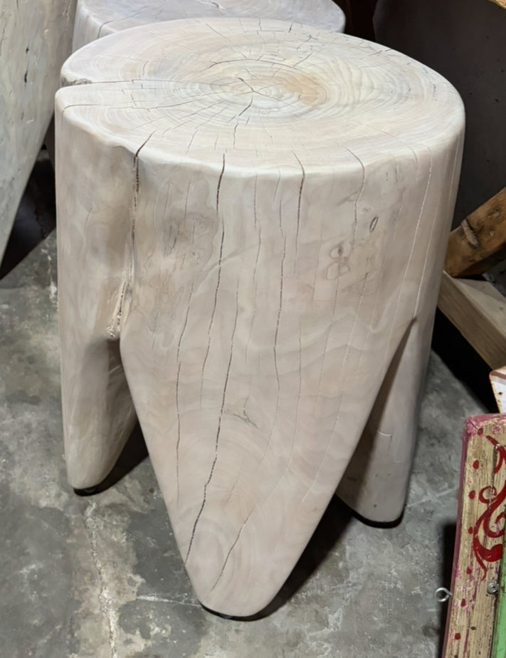 Blanca Wood Stump Side Table
