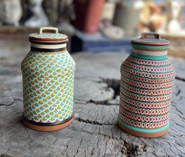 Repeat Pattern Colorful Med Jar