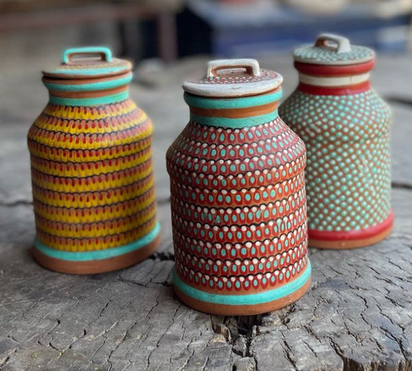 Repeat Pattern Colorful Small Jar