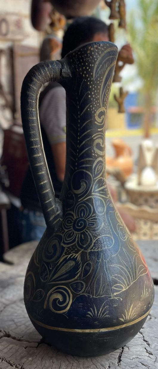 Tall FLoral Painted Jug
