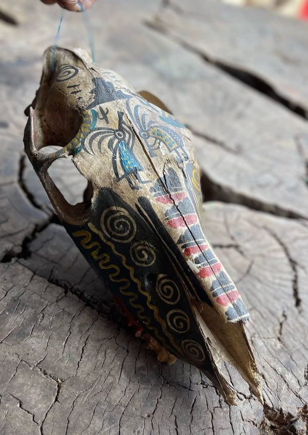 Painted Pointed Skull