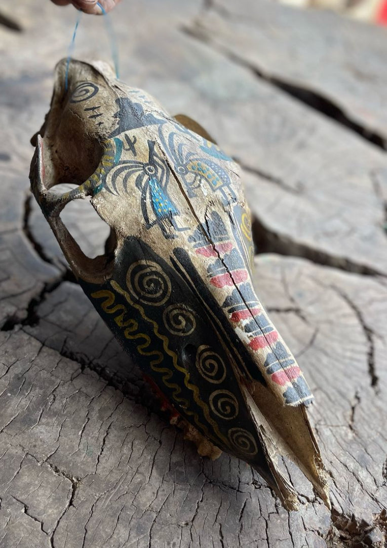 Painted Pointed Skull