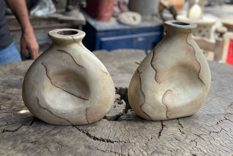 Marblized Painted Vase