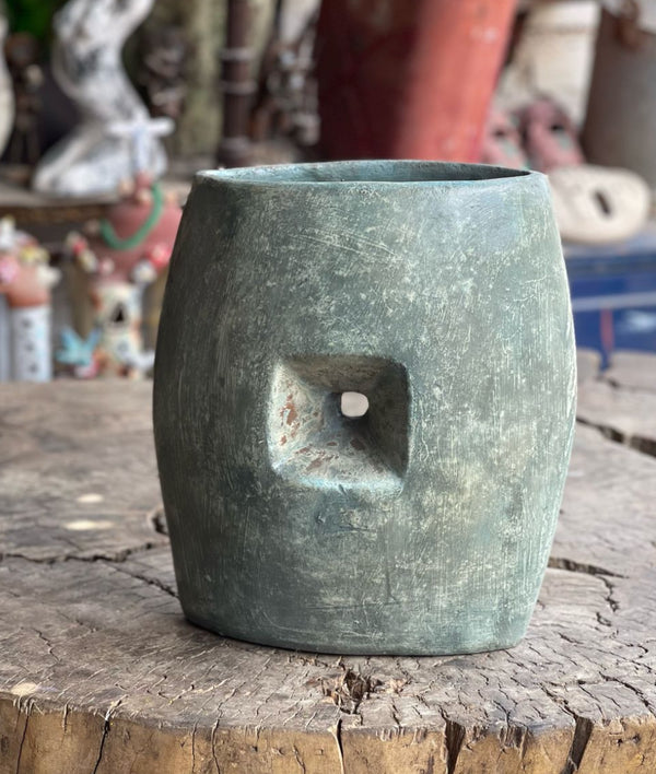 Vase w/ a Hole - Teal