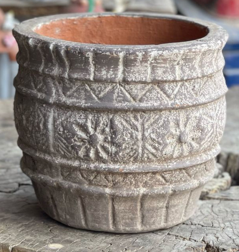 Stone like Clay Daisy Pot
