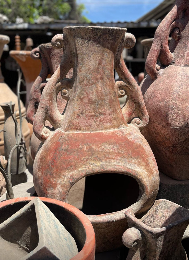 Outdoor Fountain Feature Brushed Clay