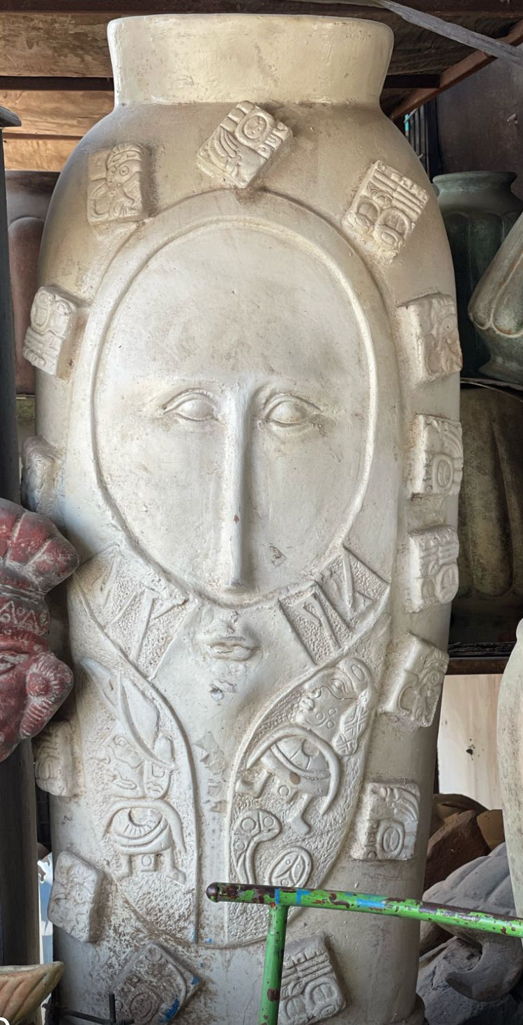 White Super Grande Pottery Face