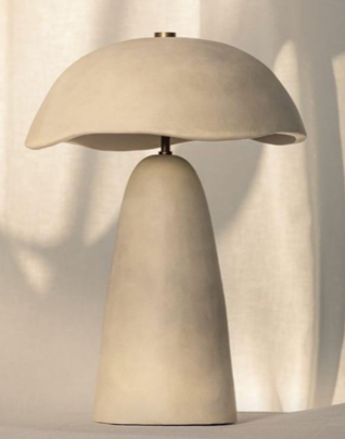 Clay Lamp w/ Clay shade white/white