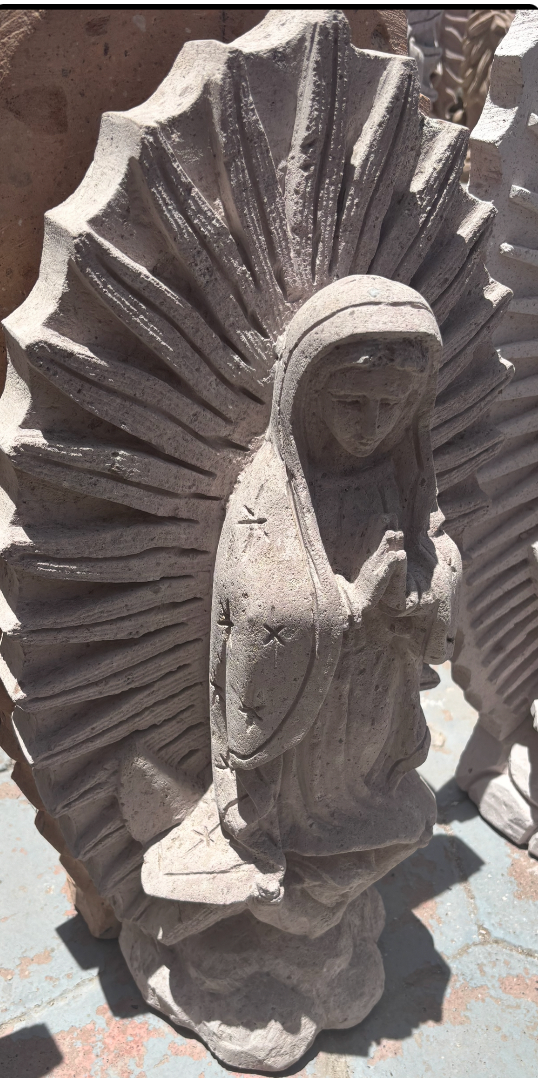 Stone Carved Virgin  de Guadalupe