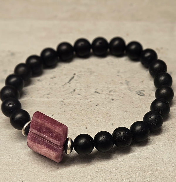 Amber, Pink Tourmaline Bracelet .925 724
