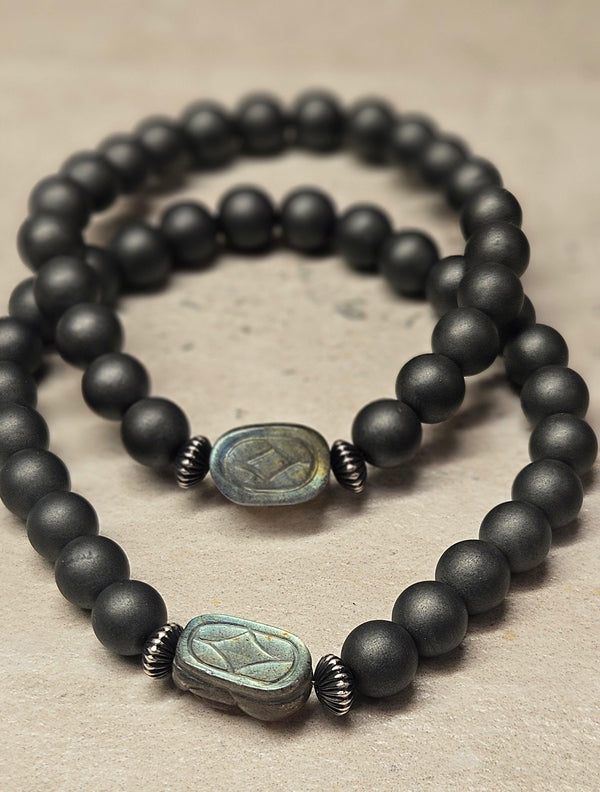 Hemalite, Labradorite Dragon Bracelet .925 727