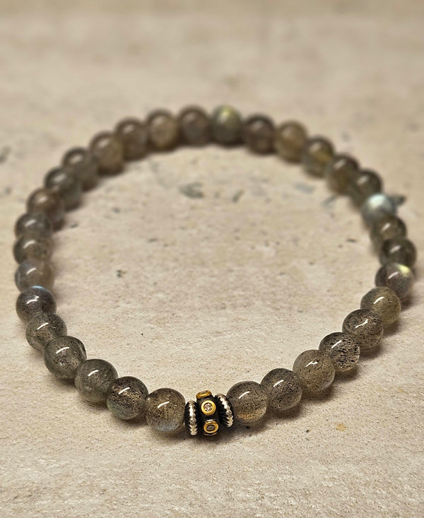 Labradorite, Diamond Bracelet, .925 728