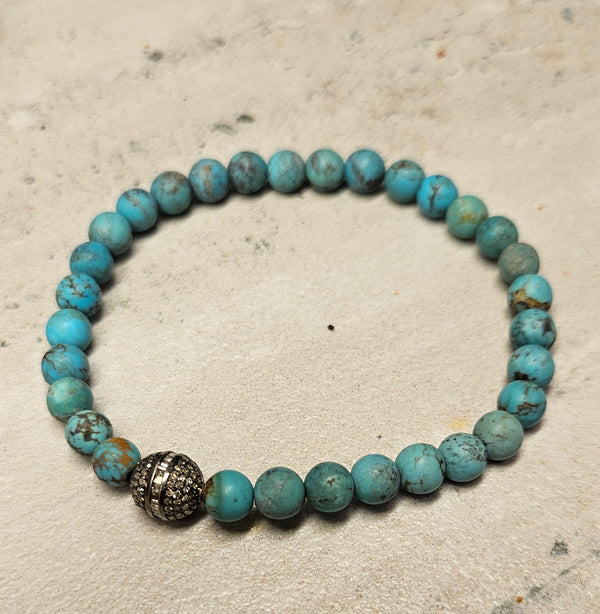 Turquoise, Diamond  Bracelet 771