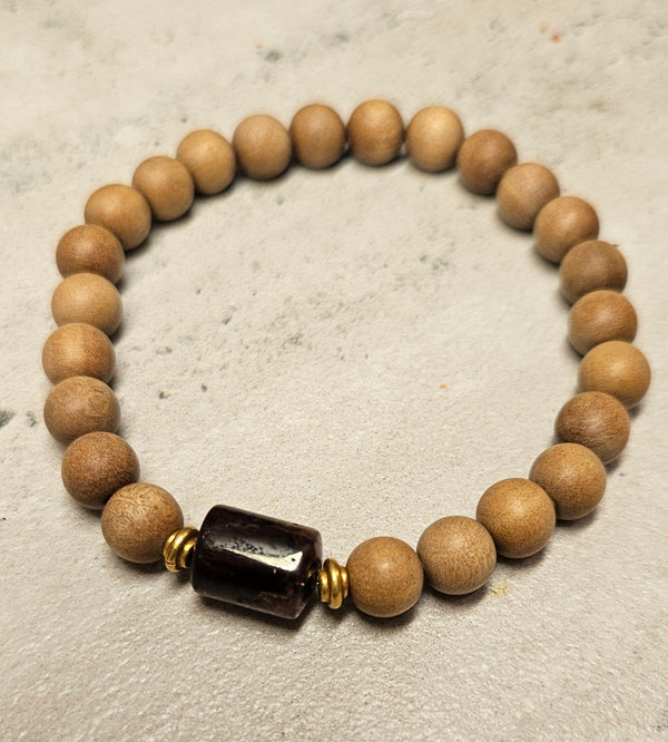 22kt, Sandalwood, Tourmaline Bracelet 778