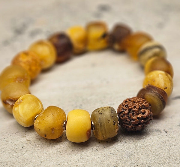 .925 Amber Rudraksha Bracelet 786