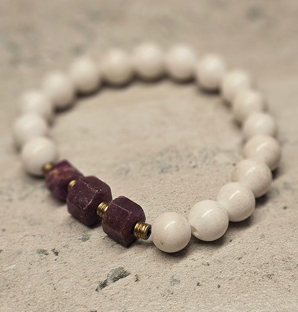 Ruby, Agate Bracelet 792