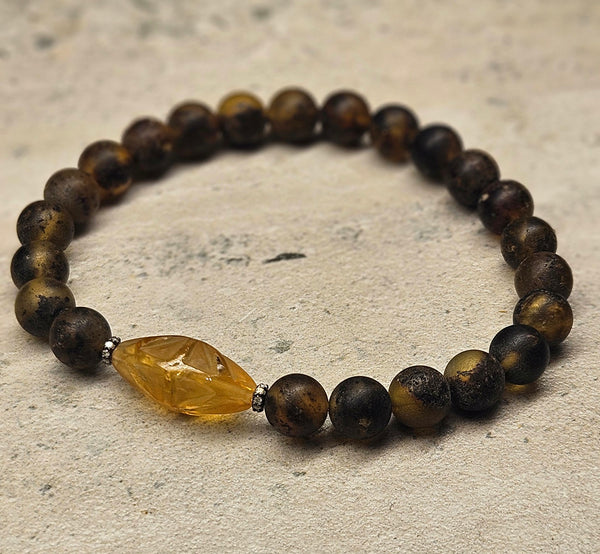 Amber Diamond Citrine Bracelet 794
