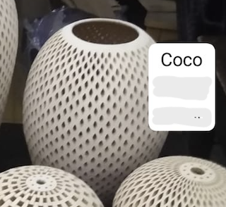 Oval Vase cut out Oaxaca 823