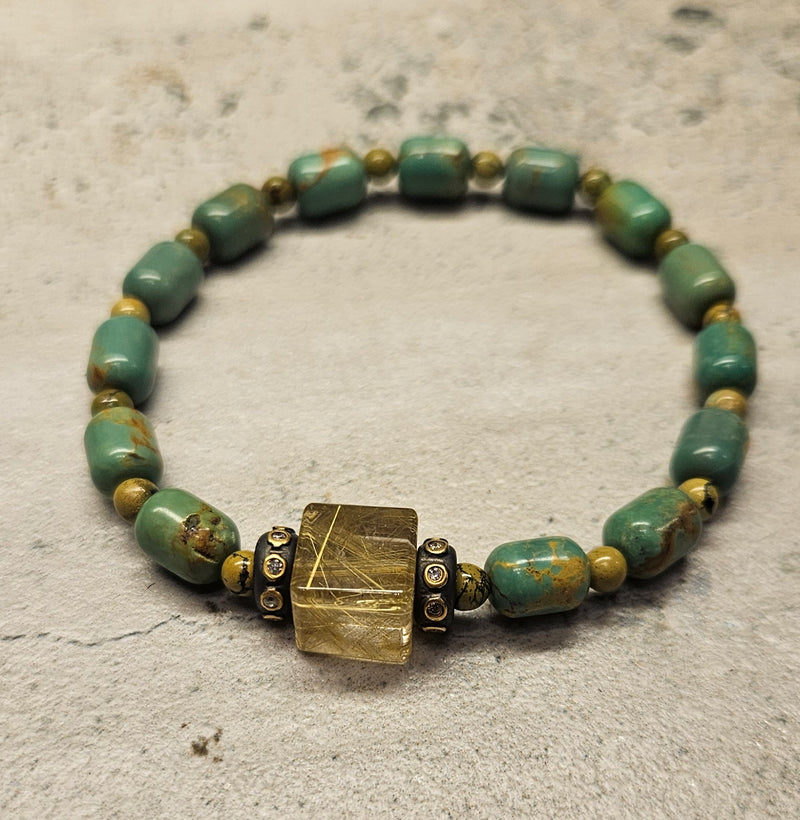 .925 Diamond/Turquoise Bracelet 203